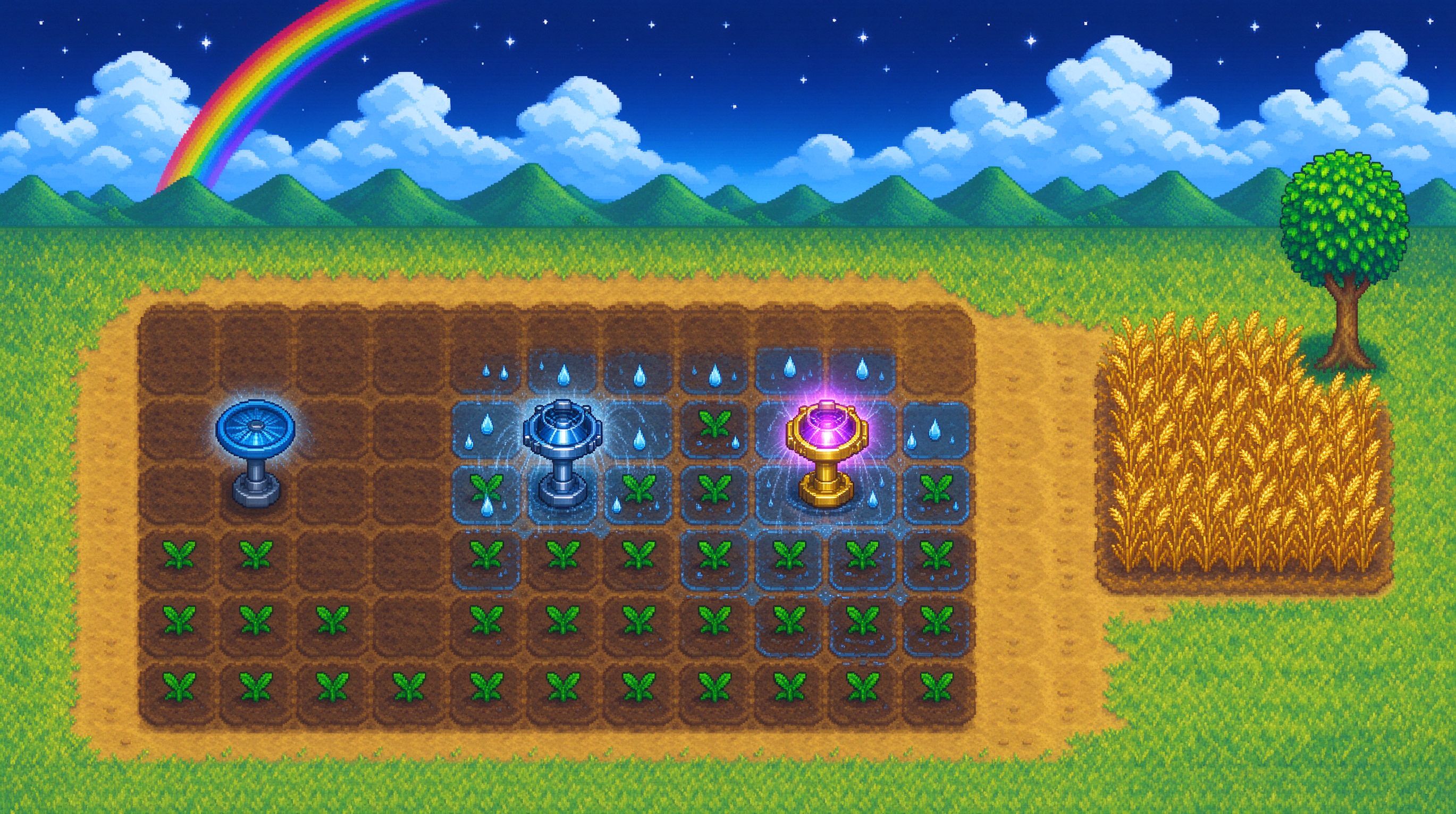 Stardew Valley Sprinkler Layout